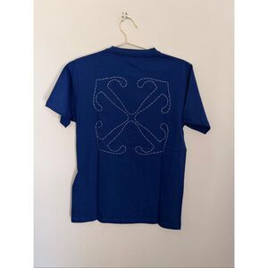 OFF WHITE Slim Fit Logo 100% Cotton Graphic T-Shirt Size Small NWT